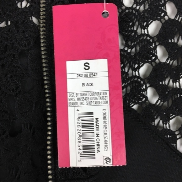 XHILARATION Dress Velvet Crochet Long Sleeve Whimsigoth Dark Academia Small NWT - Picture 10 of 11